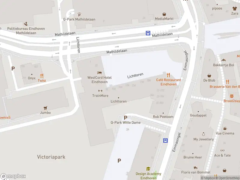 Brandweer met gepaste spoed naar de Lichttoren in Eindhoven