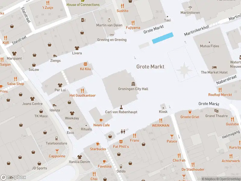 Politie met normale urgentie naar de Grote Markt in Groningen vanwege ongeval met letsel