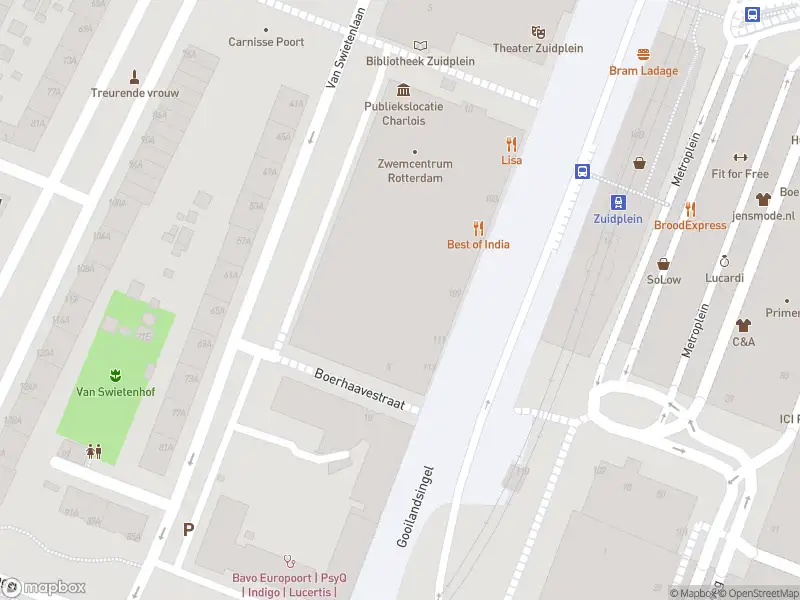 Ambulance met grote spoed naar de Boerhaavestraat in Rotterdam