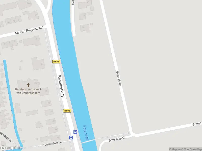 Brandweer met grote spoed naar de Boterdiep Oz in Onderdendam vanwege voertuigen te water