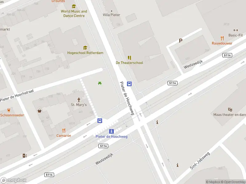 Ambulance met grote spoed naar de Westzeedijk in Rotterdam