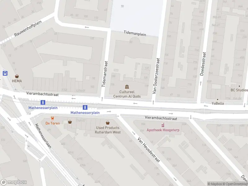 Ambulance met grote spoed naar de Vierambachtsstraat in Rotterdam