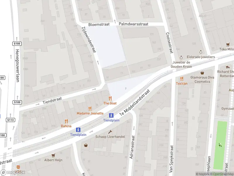 Politie naar de Tiendplein in Rotterdam