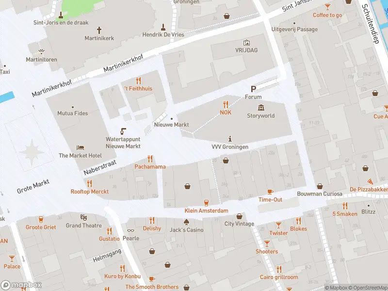Brandweer met grote spoed naar de Nieuwe Markt in Groningen