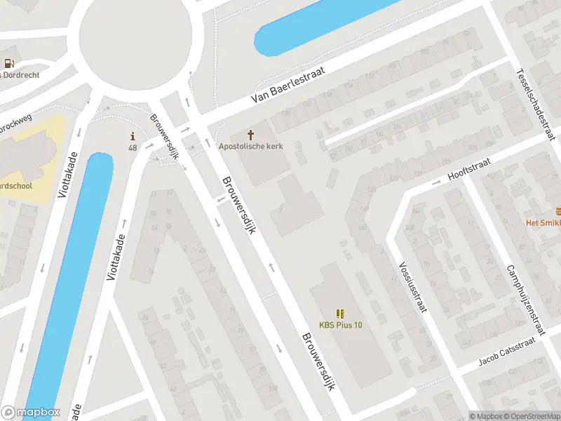 Ambulance met gepaste spoed naar de Brouwersdijk in Dordrecht