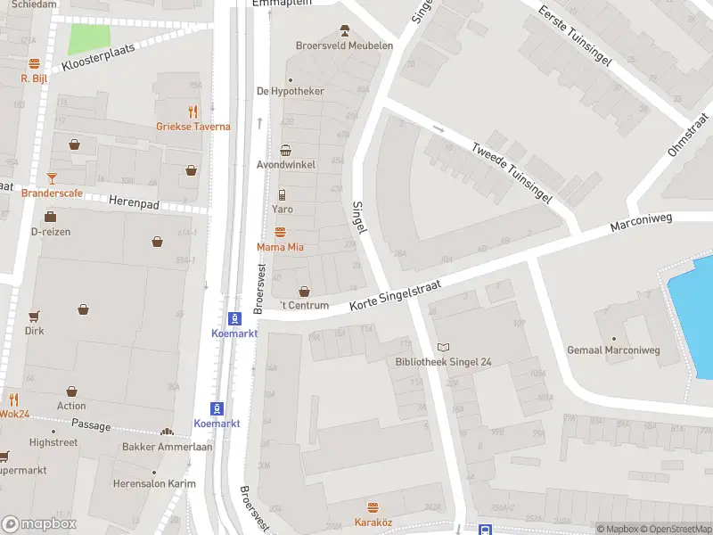 Ambulance met grote spoed naar de Singel in Schiedam