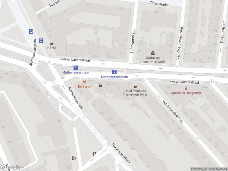 Ambulance met grote spoed naar de Vierambachtsstraat in Rotterdam