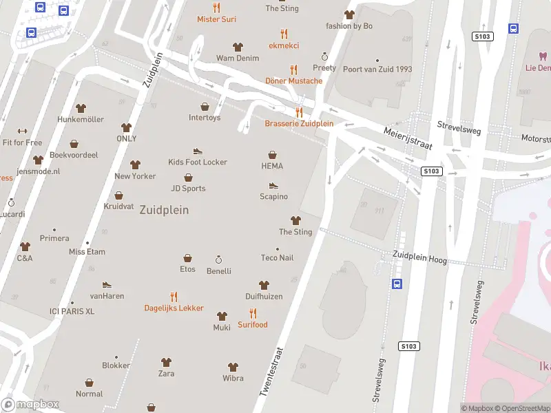 112 melding Ambulance met gepaste spoed naar de Zuidplein Hoog in Rotterdam