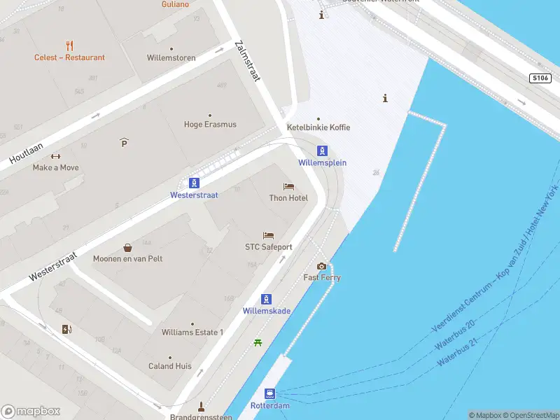 112 melding Ambulance met grote spoed naar de Willemskade in Rotterdam