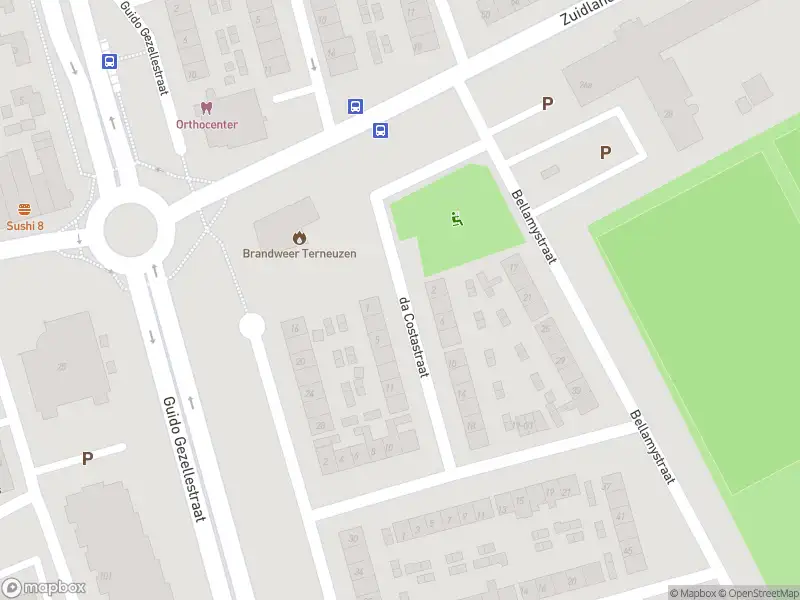 Brandweer met grote spoed naar de da Costastraat in Terneuzen vanwege gebouwbrand