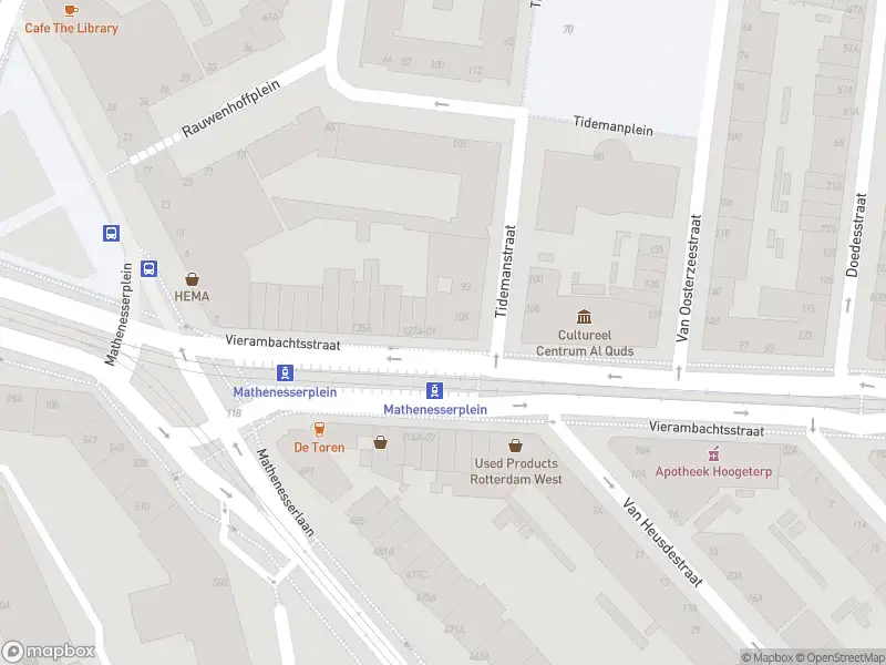 Ambulance met grote spoed naar de Tidemanstraat in Rotterdam