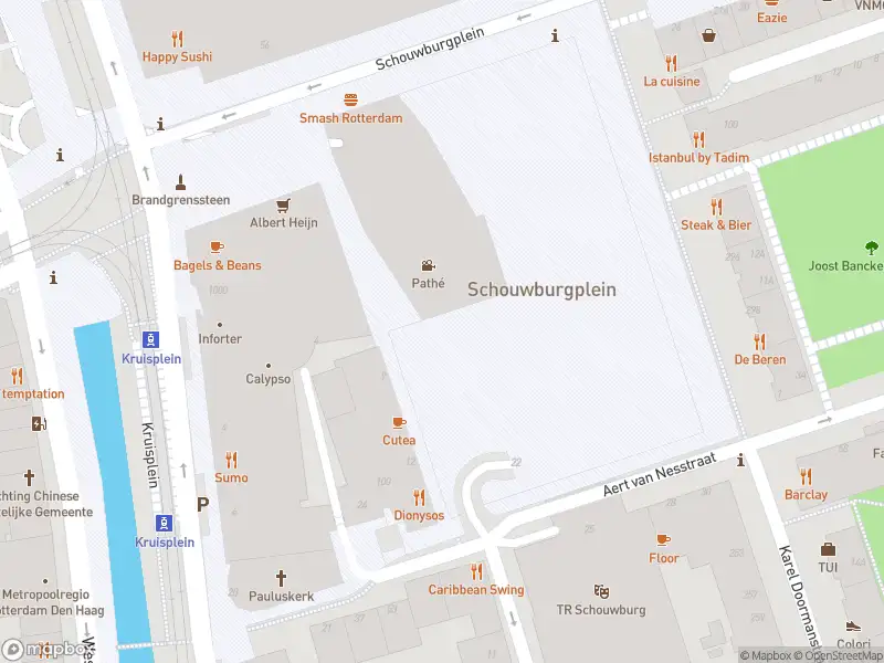 Ambulance naar de Schouwburgplein in Rotterdam