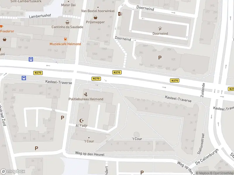 Politie naar de Kasteel-Traverse in Helmond vanwege ongeval met letsel