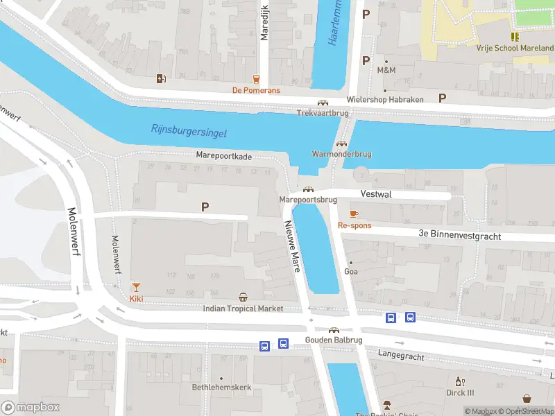 112 melding Politie met grote spoed naar de Marepoortkade in Leiden vanwege personen te water