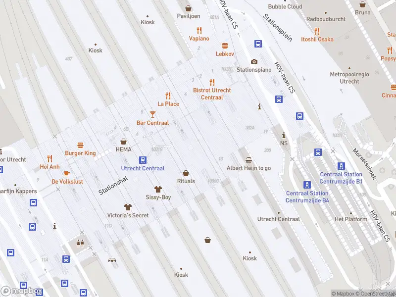 Brandweer met gepaste spoed naar de Stationshal in Utrecht