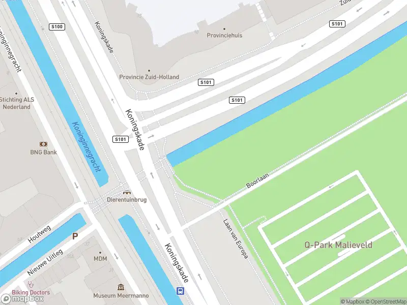 112 melding Politie met grote spoed naar de Koningskade in 's-Gravenhage vanwege ongeval met letsel