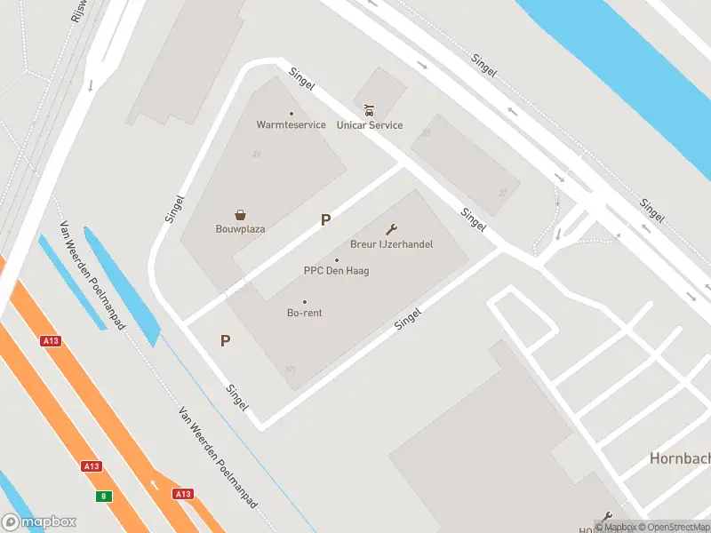 Ambulance met grote spoed naar de Singel in 's-Gravenhage