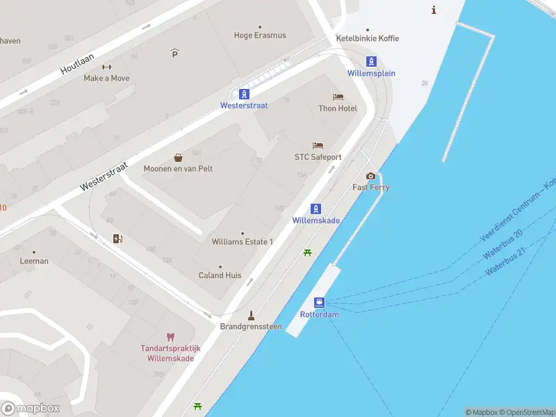 112 melding Ambulance met gepaste spoed naar de Willemskade in Rotterdam