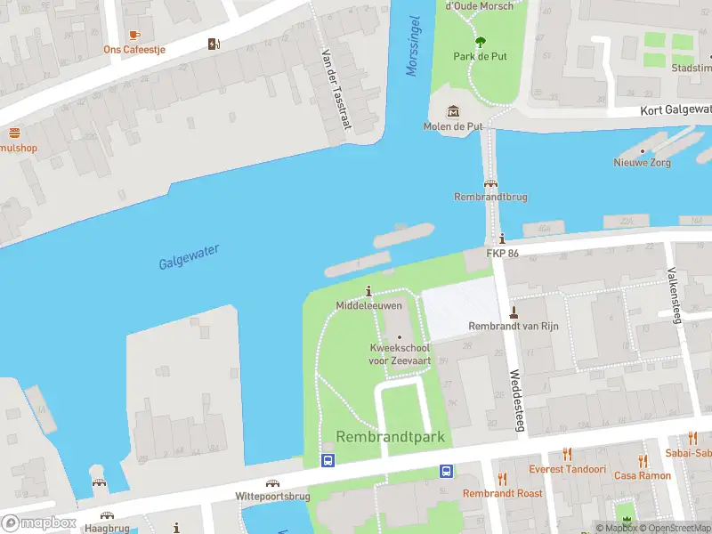 Brandweer met gepaste spoed naar de Rembrandtpark in Leiden vanwege stormschade