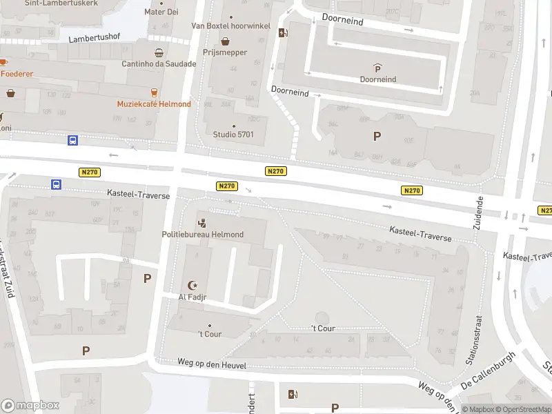 Politie naar de Kasteel-Traverse in Helmond vanwege ongeval met letsel