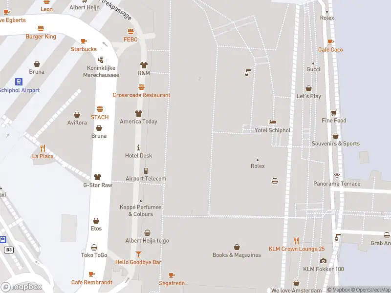 Brandweer met gepaste spoed naar de Vertrekpassage in Schiphol vanwege dier(en) in nood