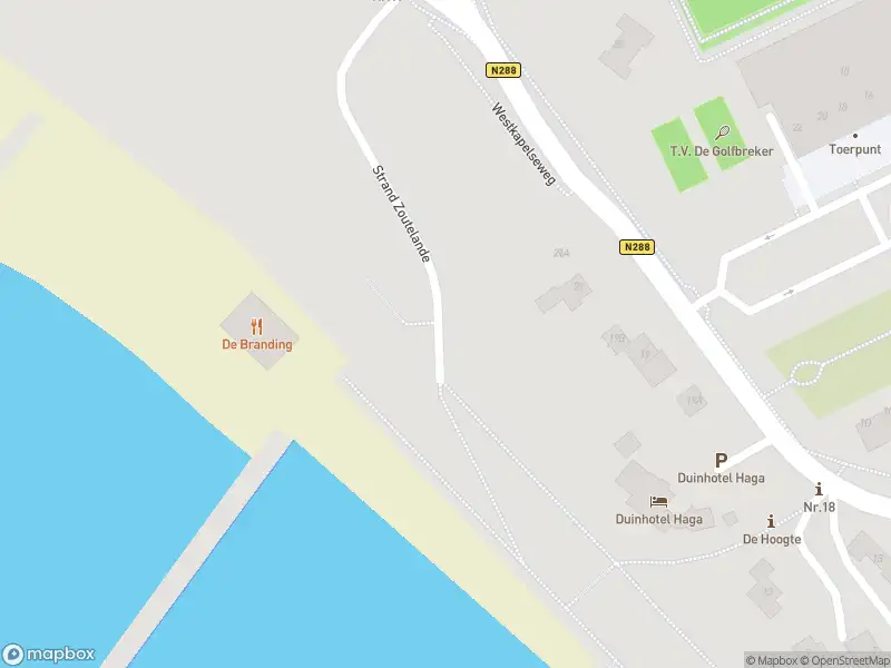 Brandweer met gepaste spoed naar de Strand Zoutelande in Zoutelande