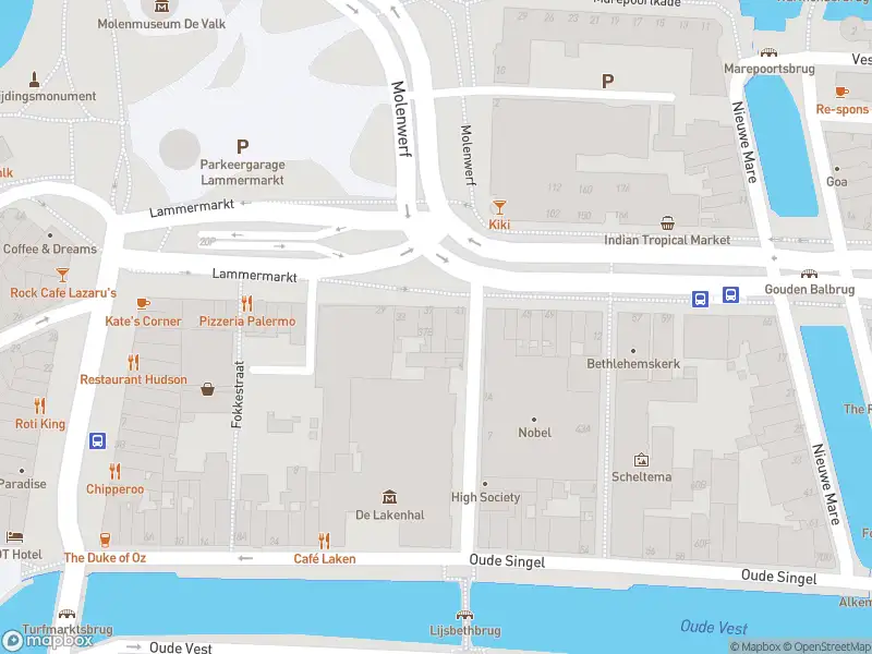 Brandweer met gepaste spoed naar de Lammermarkt in Leiden vanwege afgaan automatisch brandalarm