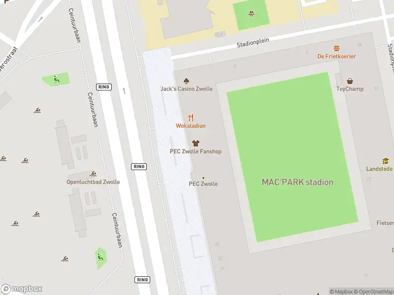 Brandweer met gepaste spoed naar de Stadionplein in Zwolle vanwege afgaan automatisch brandalarm