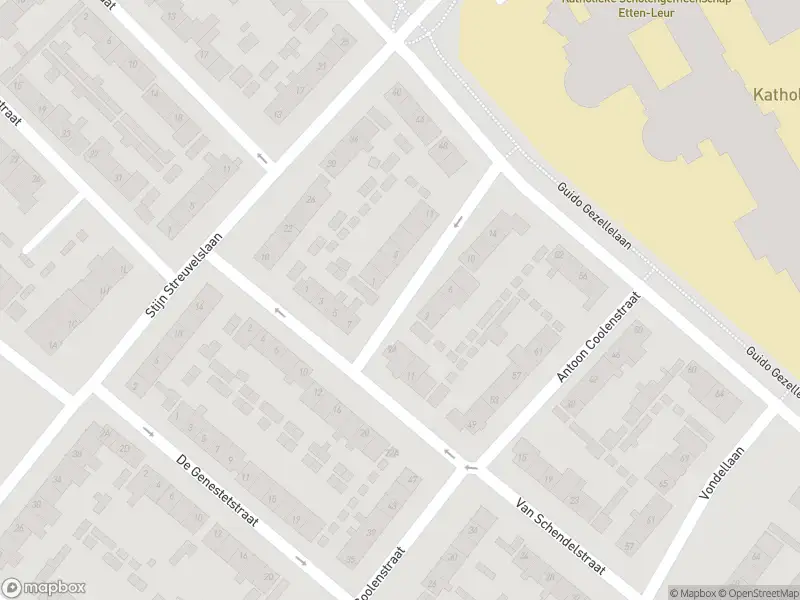 Brandweer met grote spoed naar de Aart van der Leeuwstraat in Etten-Leur vanwege voertuigbrand