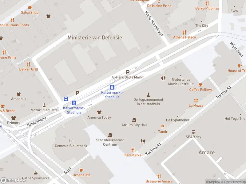 Politie met grote spoed naar de Kalvermarkt in 's-Gravenhage vanwege ongeval met letsel