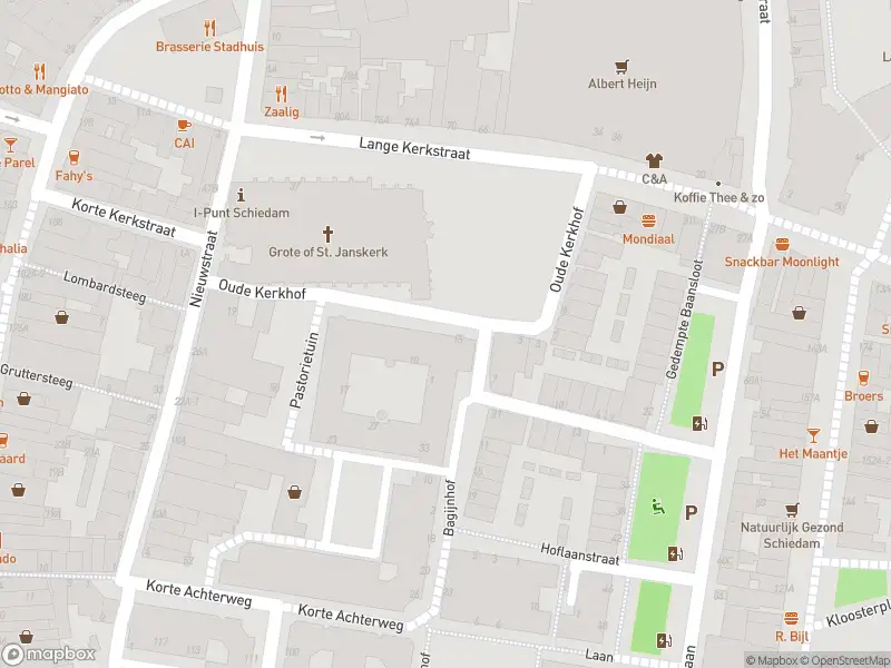 Brandweer met grote spoed naar de Oude Kerkhof in Schiedam vanwege gebouwbrand