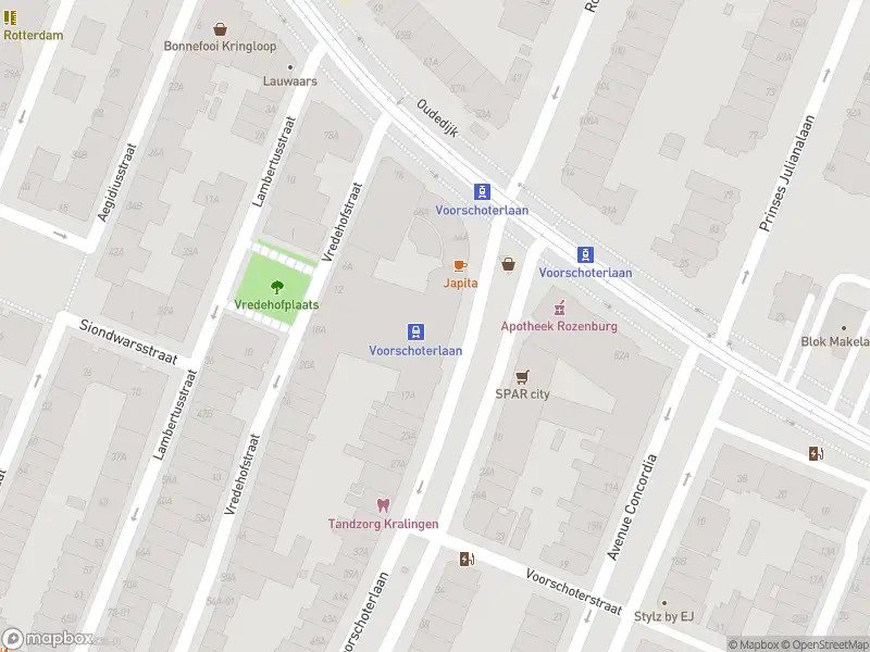 Ambulance met grote spoed naar de Voorschoterlaan in Rotterdam