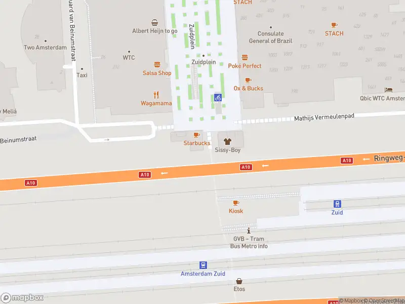 Besteld ambulance vervoer naar de Zuidplein in Amsterdam