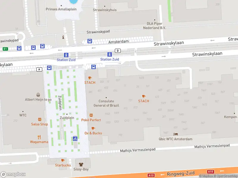 Traumahelikopter met grote spoed naar de Strawinskylaan in Amsterdam