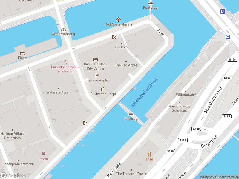 Ambulance met grote spoed naar de Scheepmakershaven in Rotterdam