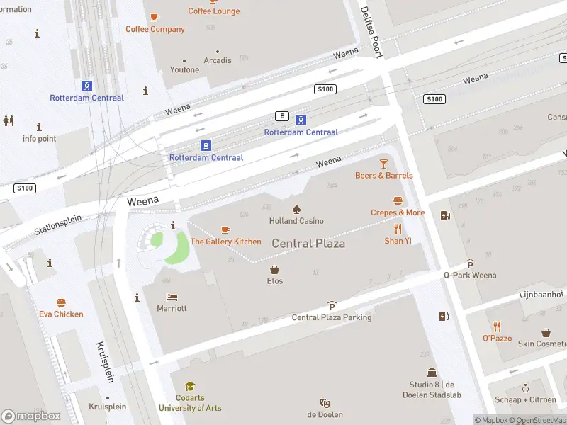 Ambulance met gepaste spoed naar de Weena in Rotterdam