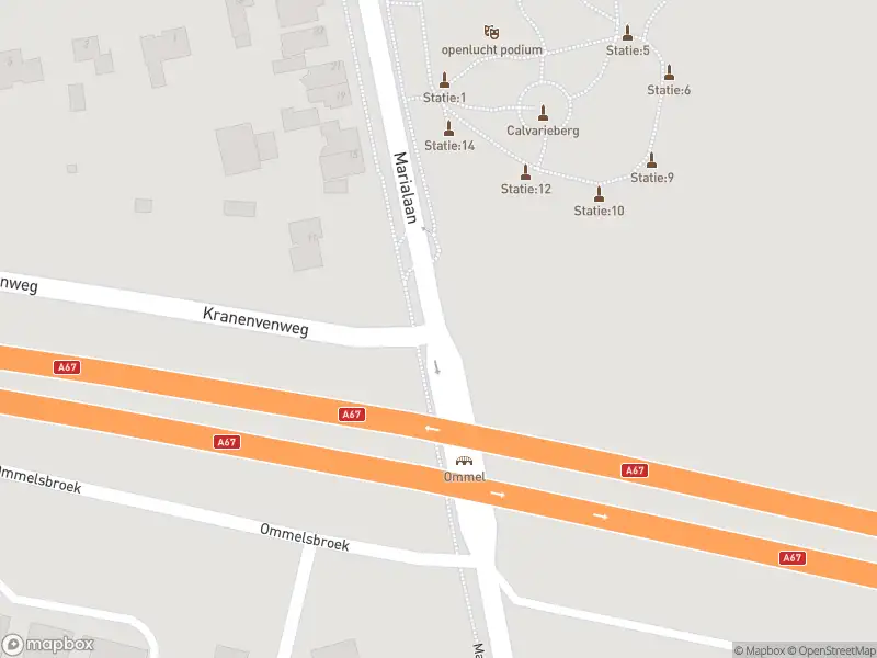 Politie naar de Marialaan in Ommel vanwege ongeval met letsel