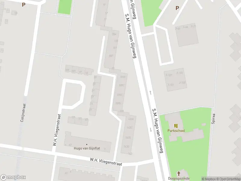 Ambulance met grote spoed naar de S.M. Hugo van Gijnweg in Dordrecht