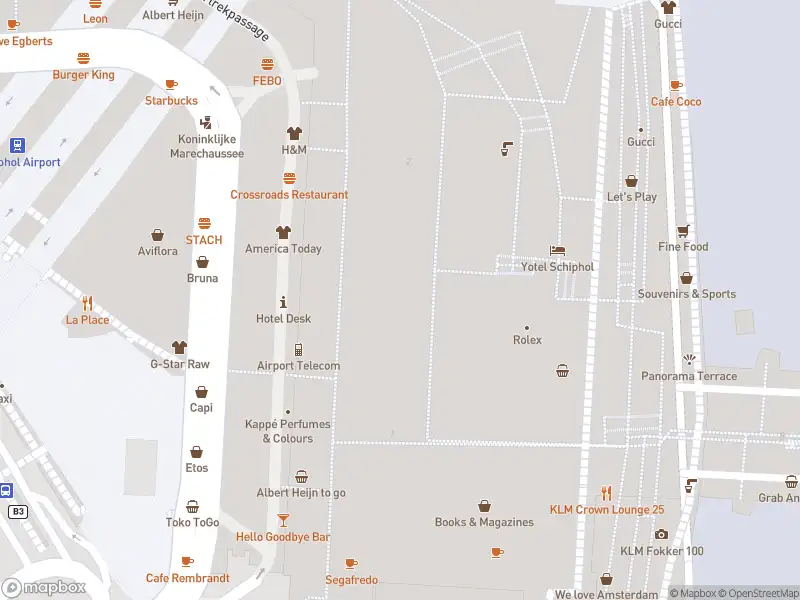 Brandweer met gepaste spoed naar de Vertrekpassage in Schiphol vanwege afgaan automatisch brandalarm