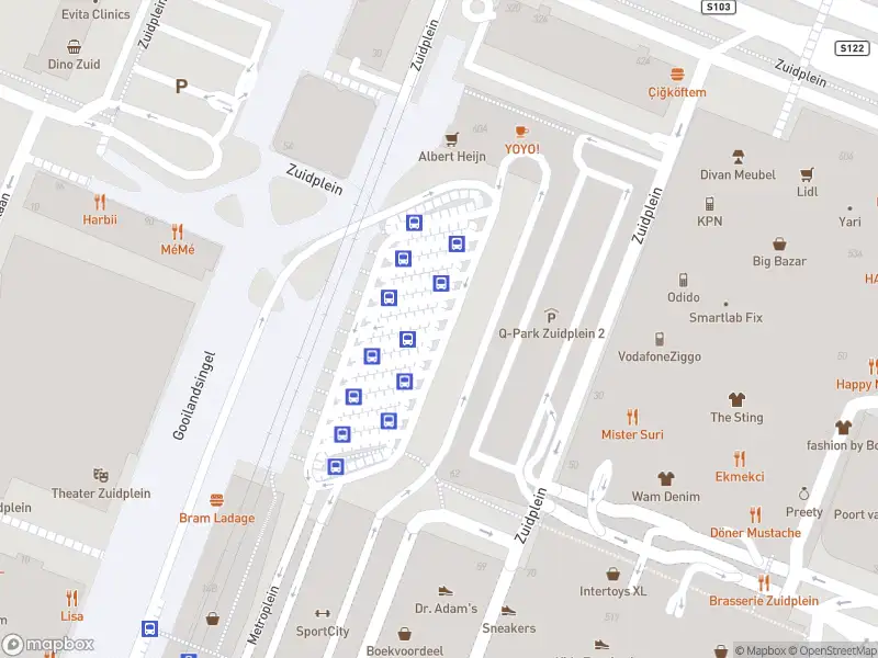 Brandweer met gepaste spoed naar de Zuidplein in Rotterdam vanwege een liftopsluiting