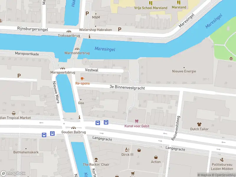 Brandweer met gepaste spoed naar de 3e Binnenvestgracht in Leiden vanwege afgaan automatisch brandalarm