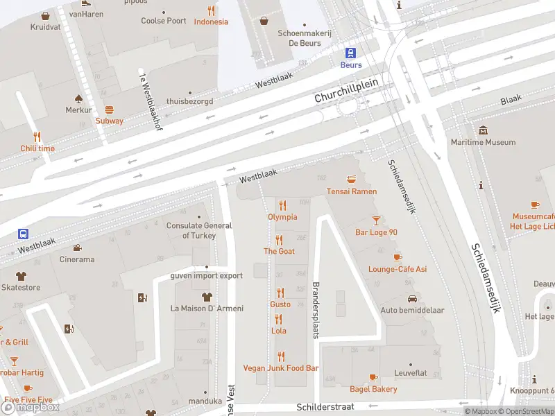 Ambulance met grote spoed naar de Schiedamse Vest in Rotterdam