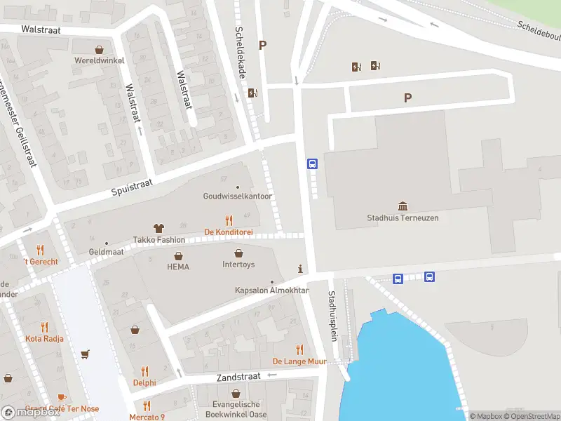 Brandweer met grote spoed naar de Stadhuisplein in Terneuzen vanwege gebouwbrand