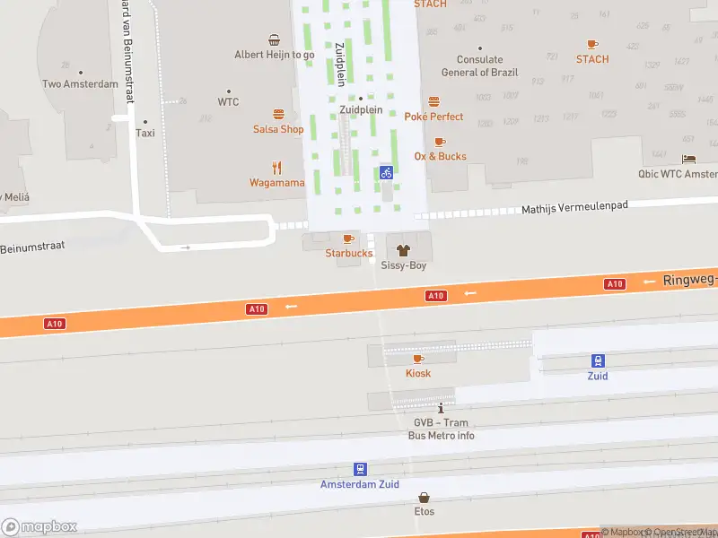 Ambulance naar de Zuidplein in Amsterdam