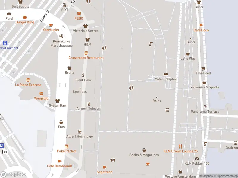 Brandweer met grote spoed naar de Vertrekpassage in Schiphol vanwege afgaan automatisch brandalarm