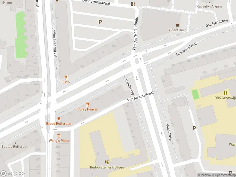 Ambulance met grote spoed naar de Admiraal de Ruyterweg in Rotterdam