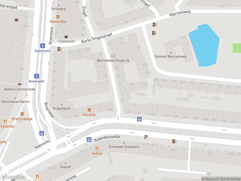 Ambulance met gepaste spoed naar de Singel in Schiedam