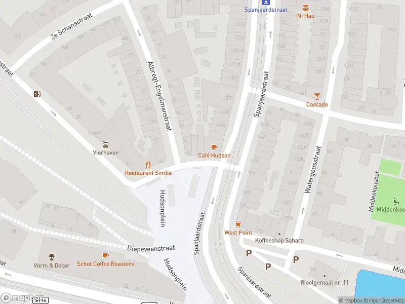 Politie naar de Hudsonplein in Rotterdam