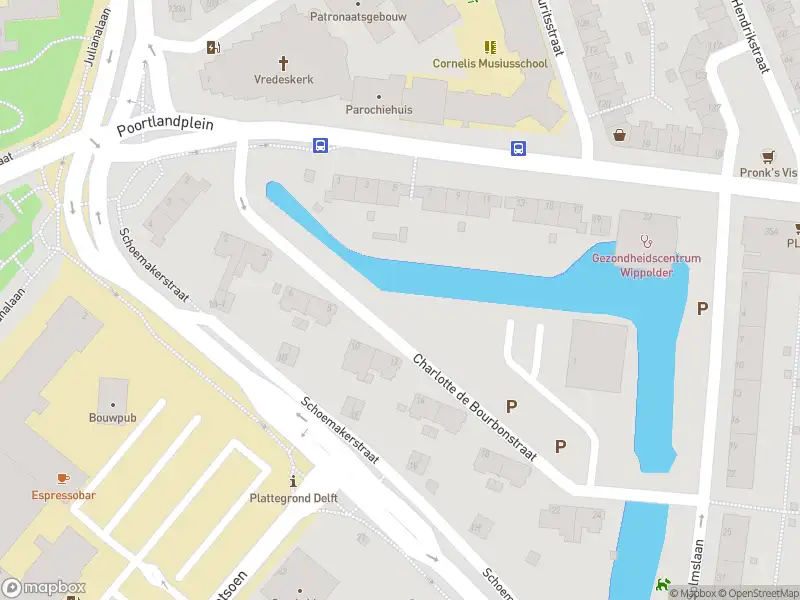 Ambulance met grote spoed naar de Charlotte de Bourbonstraat in Delft