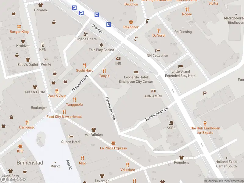 Politie naar de Vestdijk in Eindhoven vanwege ongeval met letsel